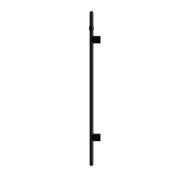 Meir Heated Vertical Towel Rail - Matte Black-blue-leaf-bathware