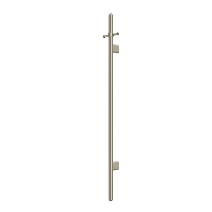 Meir Heated Vertical Towel Rail - PVD Brushed Nickel-blue-leaf-bathware