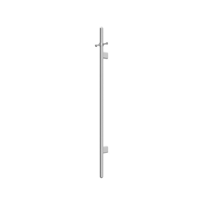 Meir Heated Vertical Towel Rail - Polished Chrome-blue-leaf-bathware