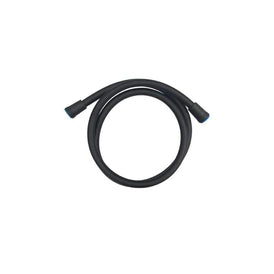 Meir High-strength PVC shower hose with PVC connectors - Matte Black-blue-leaf-bathware