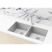 Meir Kitchen Sink - Double Bowl 860 x 440 - PVD Brushed Nickel-blue-leaf-bathware