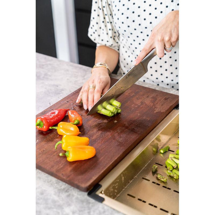 Meir Lavello Chopping Board-blue-leaf-bathware