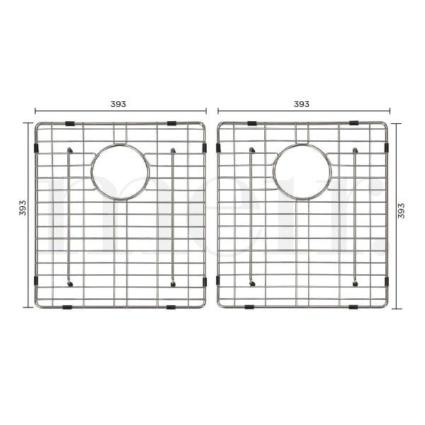 Meir Lavello Double Bowl Protection Sink Grid 860mm-GRID-03-blue-leaf-bathware