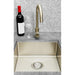 Meir Lavello Kitchen Sink - Single Bowl 380 x 440 - PVD Brushed Nickel-blue-leaf-bathware