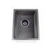 Meir Lavello Kitchen Sink - Single Bowl 380 x 440 - PVD Gunmetal Black-blue-leaf-bathware