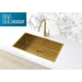 Meir Lavello Kitchen Sink - Single Bowl 760 x 440 - PVD Brushed Bronze Gold-blue-leaf-bathware