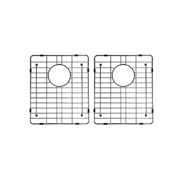 Meir Lavello Protection Grid for MKSP-D760440 (2pcs) - PVD Gunmetal Black-blue-leaf-bathware