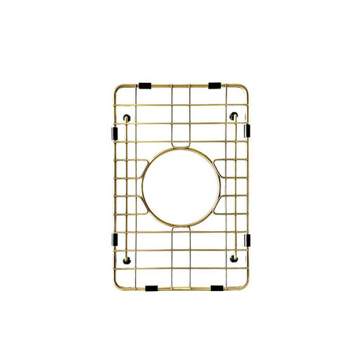 Meir Lavello Protection Grid for MKSP-S322222 - PVD Brushed Bronze Gold-blue-leaf-bathware