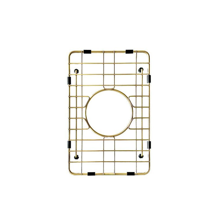 Meir Lavello Protection Grid for MKSP-S322222 - PVD Brushed Bronze Gold-blue-leaf-bathware