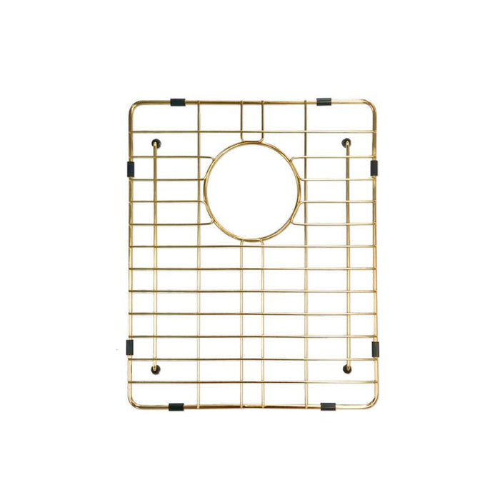 Meir Lavello Protection Grid for MKSP-S380440 - Brushed Bronze Gold-blue-leaf-bathware