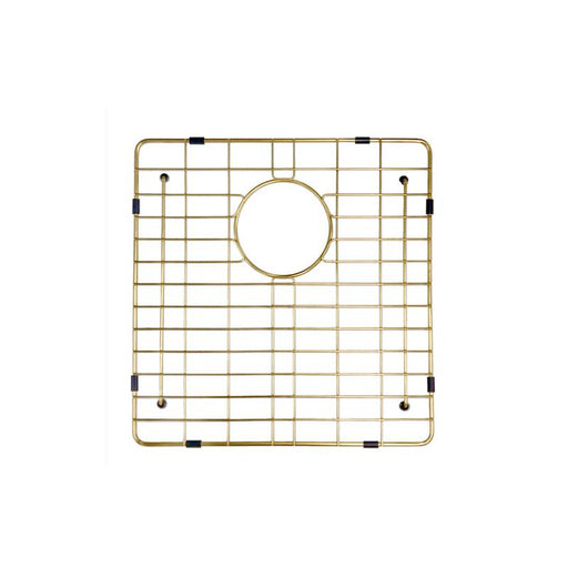 Meir Lavello Protection Grid for MKSP-S450450 - PVD Brushed Bronze Gold-blue-leaf-bathware