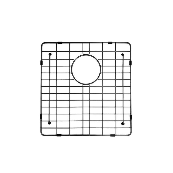 Meir Lavello Protection Grid for MKSP-S450450 - PVD Gunmetal Black-blue-leaf-bathware