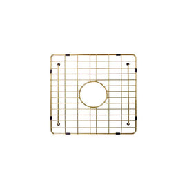 Meir Lavello Protection Grid for MKSP-S840440D - Brushed Bronze Gold-blue-leaf-bathware