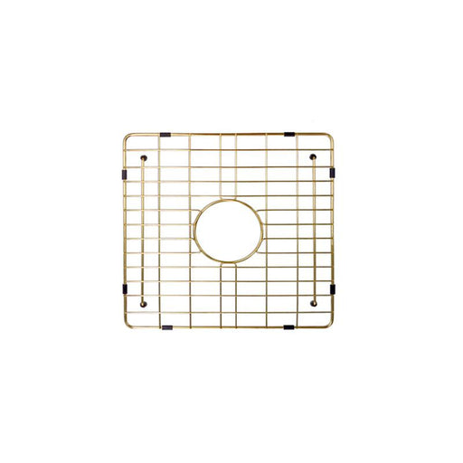 Meir Lavello Protection Grid for MKSP-S840440D - Brushed Bronze Gold-blue-leaf-bathware