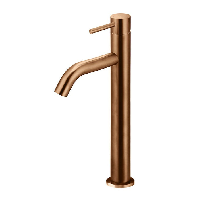 Meir Piccola Tall Basin Mixer Tap With 130mm Spout - Lustre Bronze
