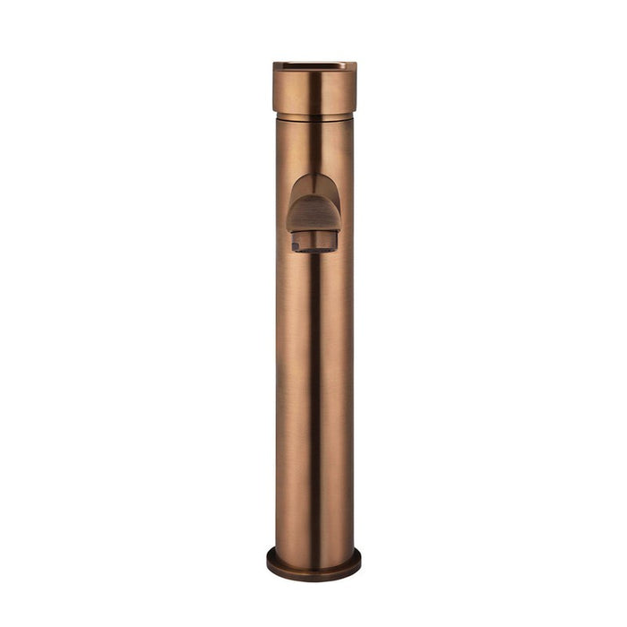 Meir Round Paddle Tall Basin Mixer - Lustre Bronze