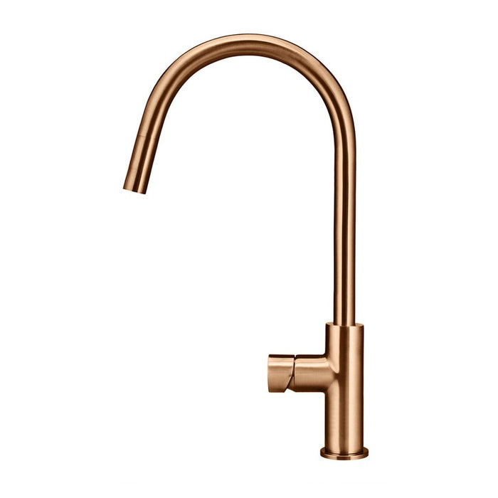 Meir Round Pinless Piccola Pull Out Kitchen Mixer Tap - Lustre Bronze