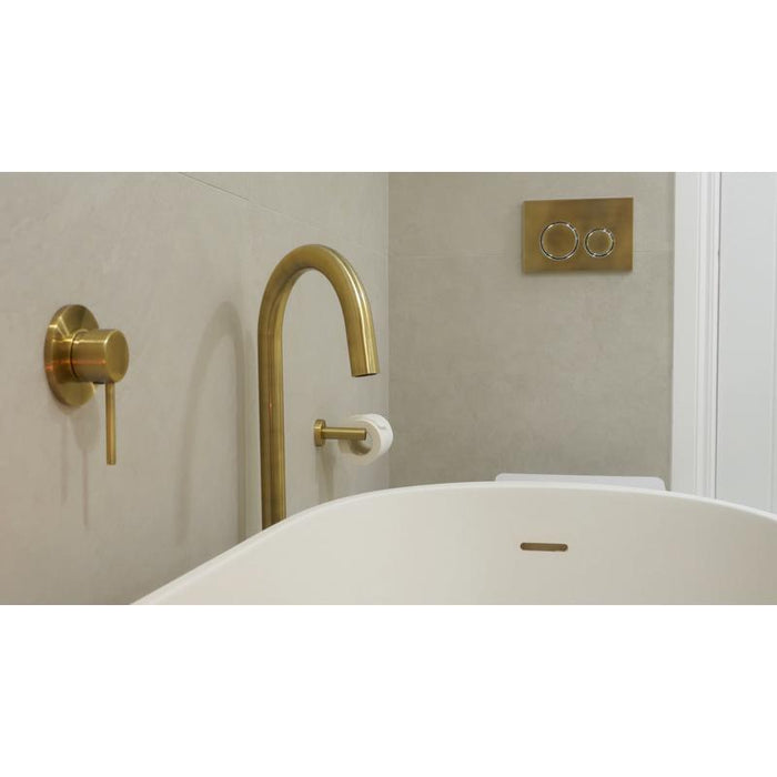 Meir Meir Sigma 21 Dual Flush Plates to suit Geberit - PVD Tiger Bronze-blue-leaf-bathware