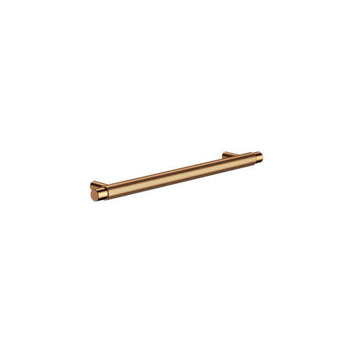 Meir Öppen Round Pull 200mm Cabinet Handle (Linear Knurled) - Lustre Bronze-blue-leaf-bathware