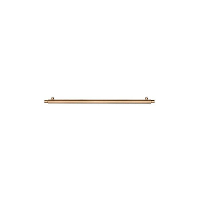 Meir Öppen Round Pull 328mm Cabinet Handle (Linear Knurled) - Lustre Bronze-blue-leaf-bathware