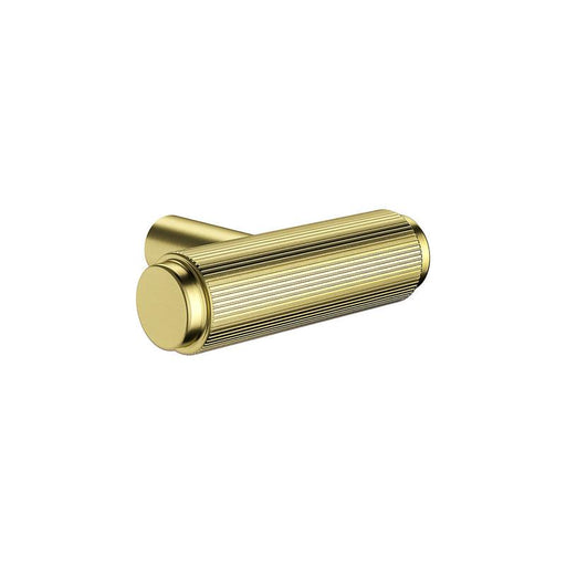 Meir Öppen T-Pull Cabinet Handle (Linear Knurled) - PVD Tiger Bronze-blue-leaf-bathware