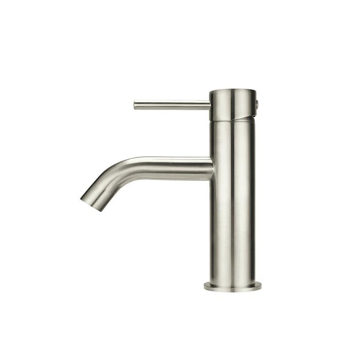 Meir Piccola Basin Mixer Tap - PVD Brushed Nickel-blue-leaf-bathware