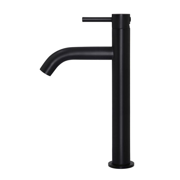 Meir Piccola Tall Basin Mixer Tap with 130mm Spout - Matte Black-blue-leaf-bathware