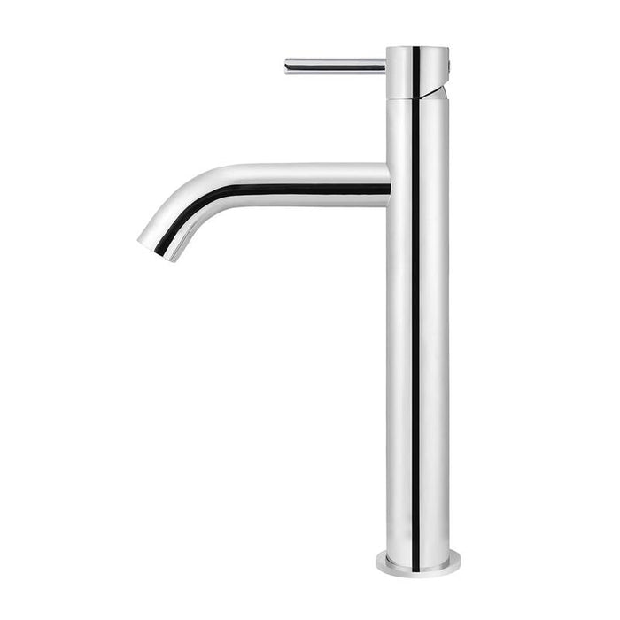 Meir Piccola Tall Basin Mixer Tap with 130mm Spout - Polished Chrome-blue-leaf-bathware