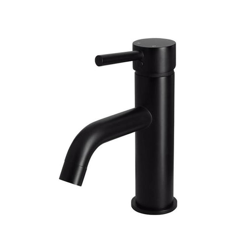 Meir Round Basin Mixer Curved - Matte Black-blue-leaf-bathware