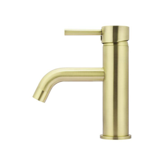 Meir Round Basin Mixer Curved - PVD Tiger Bronze-blue-leaf-bathware