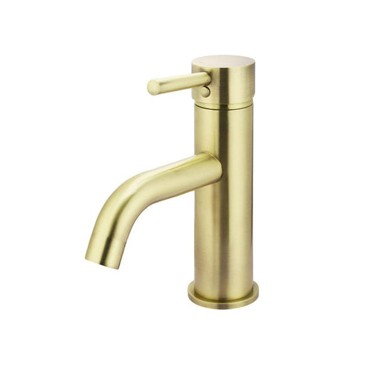 Meir Round Basin Mixer Curved - PVD Tiger Bronze-blue-leaf-bathware