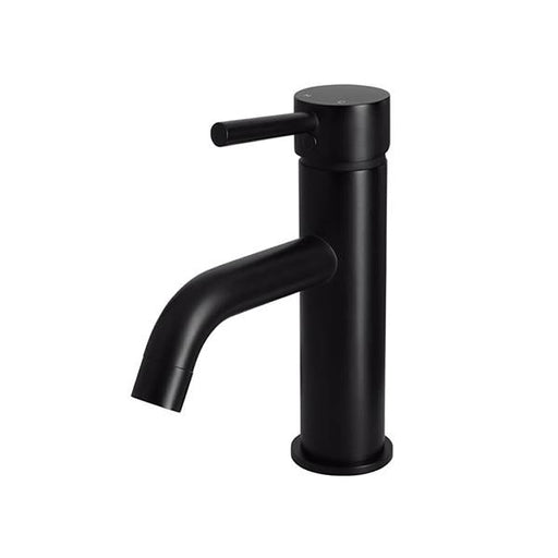 Meir Round Basin Mixer Curved Spout - Matte Black-MB03-blue-leaf-bathware