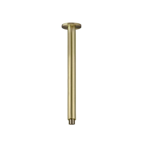 Meir Round Ceiling Shower Arm 300mm - PVD Tiger Bronze Gold-blue-leaf-bathware