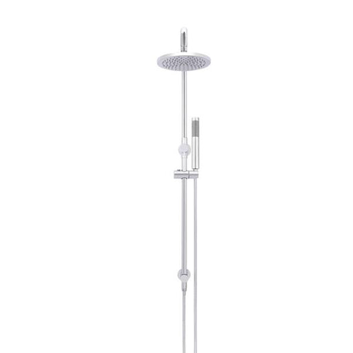 Meir Round Combination Shower Rail 200mm Rose & Hand Shower - Chrome-MZ0704-R-C-blue-leaf-bathware