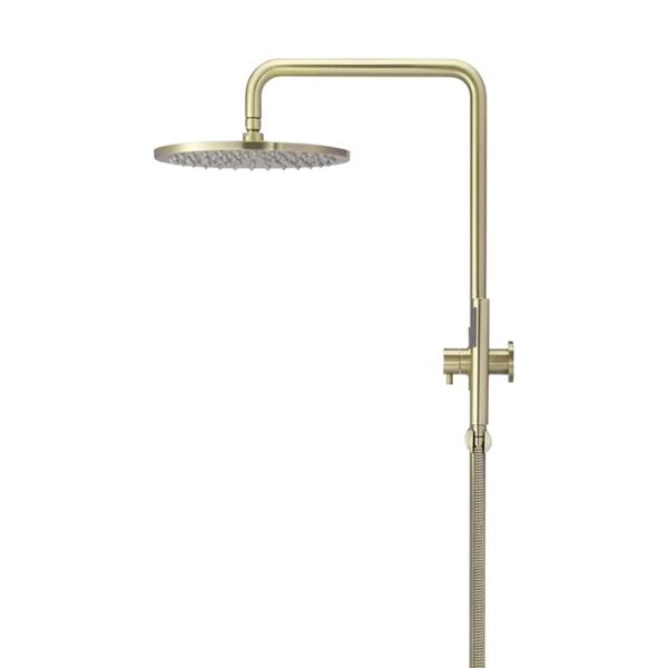 Meir Round Combination Shower Rail 300mm Rose & Hand Shower - Tiger Bronze-MZ0706-R-PVDBB-blue-leaf-bathware