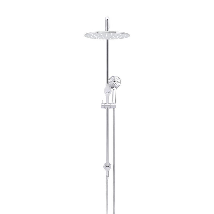 Meir Round Combination Shower Rail 300mm Rose, Three Function Hand Shower - Polished Chrome-blue-leaf-bathware