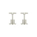 Meir Round Cross Handle Jumper Valve Wall Top Assemblies - PVD Brushed Nickel-blue-leaf-bathware