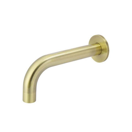 Meir Round Curved Spout 130mm - Tiger Bronze Gold-MS05-130-PVDBB-blue-leaf-bathware