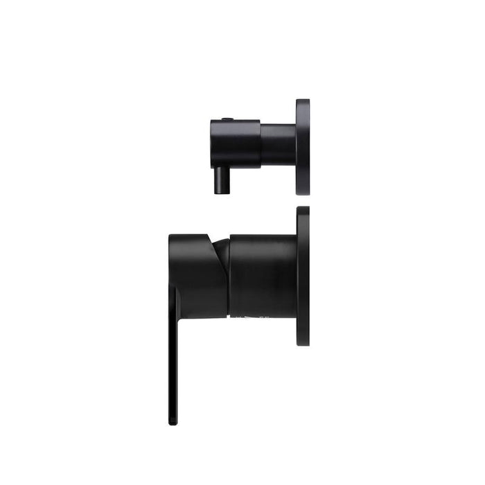 Meir Round Diverter Mixer Paddle Handle Trim Kit (In-wall Body Not Included) - Matte Black-blue-leaf-bathware