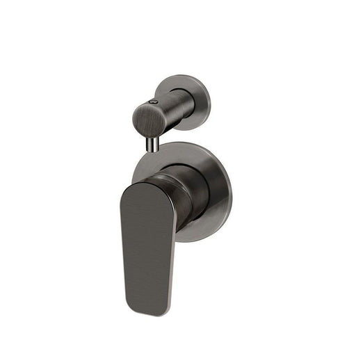 Meir Round Diverter Mixer Paddle Handle Trim Kit (In-wall Body Not Included) - Shadow Gunmetal-blue-leaf-bathware