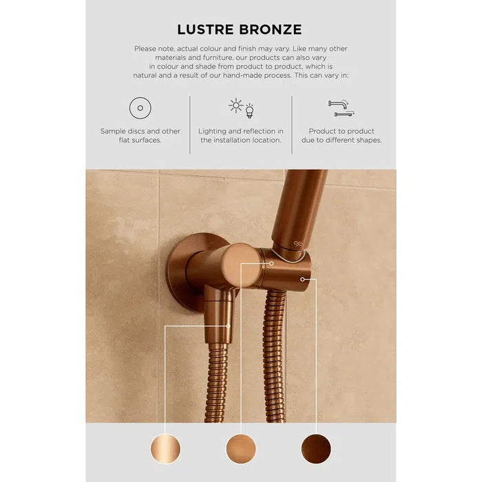 Meir Round Diverter Mixer Pinless Handle Trim Kit (In-wall Body Not Included) - Lustre Bronze-blue-leaf-bathware
