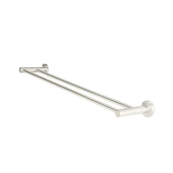 Meir Round Double Towel Rail 600mm - Brushed Nickel-MR01-R-PVDBN-blue-leaf-bathware