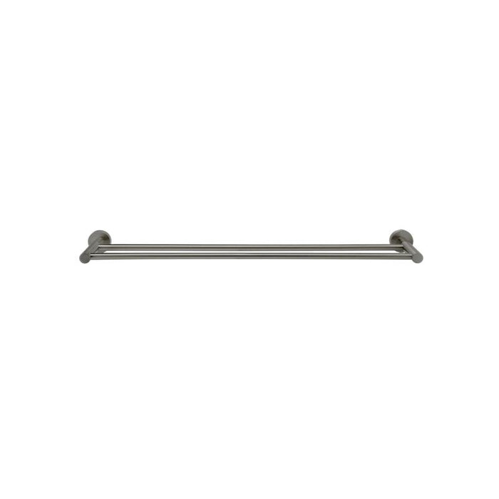 Meir Round Double Towel Rail 600mm - Shadow Gunmetal-blue-leaf-bathware