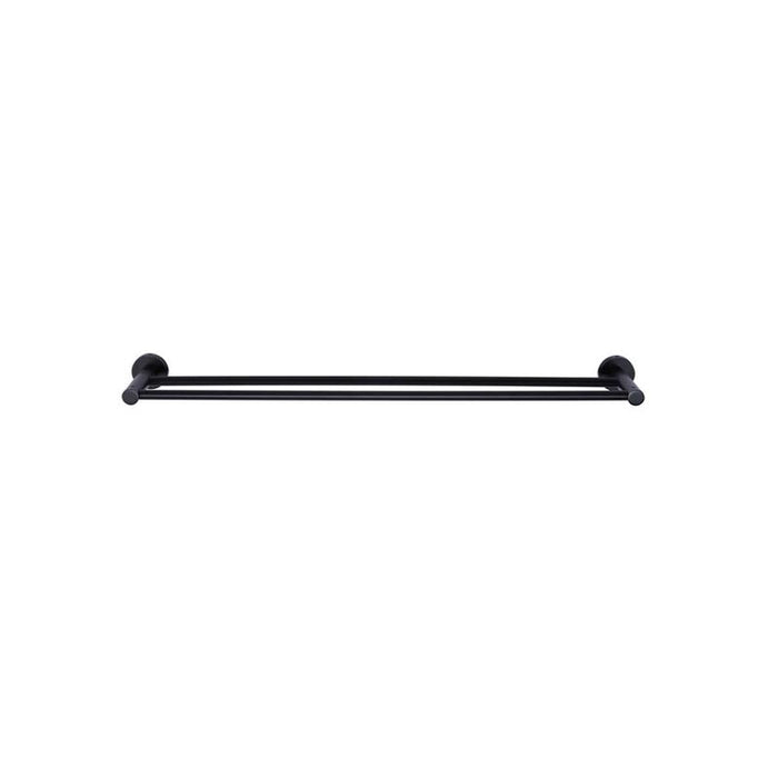 Meir Round Double Towel Rail 900mm - Matte Black-blue-leaf-bathware