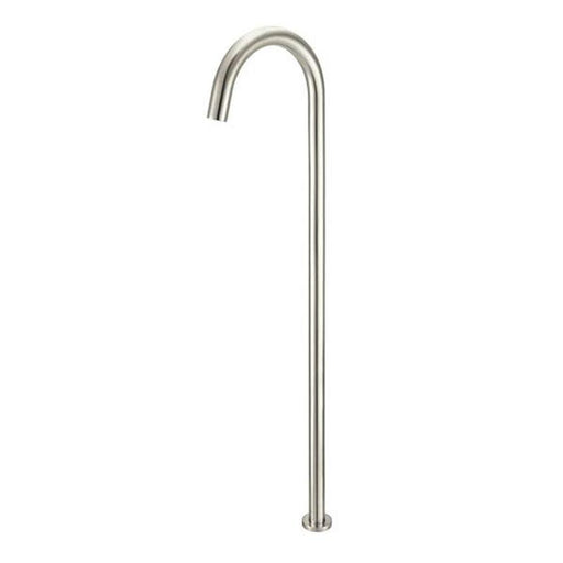 Meir Round Freestanding Bath Filler - Brushed Nickel-blue-leaf-bathware