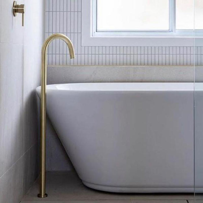 Meir Round Freestanding Bath Filler - Tiger Bronze-blue-leaf-bathware