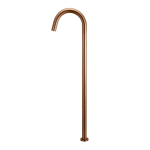 Meir Round Freestanding Bath Spout - Lustre Bronze-blue-leaf-bathware