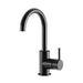 Meir Round Gooseneck Basin Mixer with Cold Start - Matte Black-blue-leaf-bathware