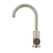 Meir Round Gooseneck Basin Mixer with Cold Start - PVD Brushed Nickel-blue-leaf-bathware