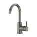 Meir Round Gooseneck Basin Mixer with Cold Start - Shadow Gunmetal-blue-leaf-bathware